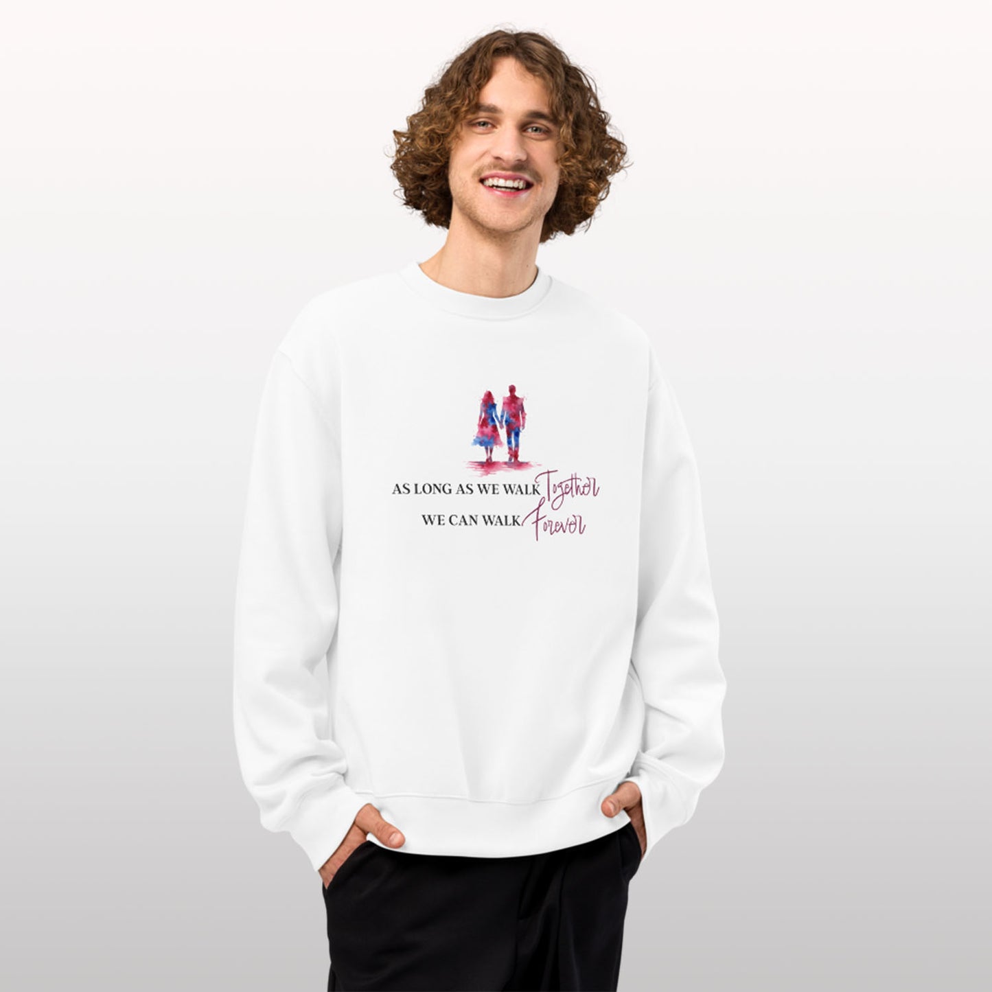 Walk Together Cosy Oversized Heavyweight Sweatshirt