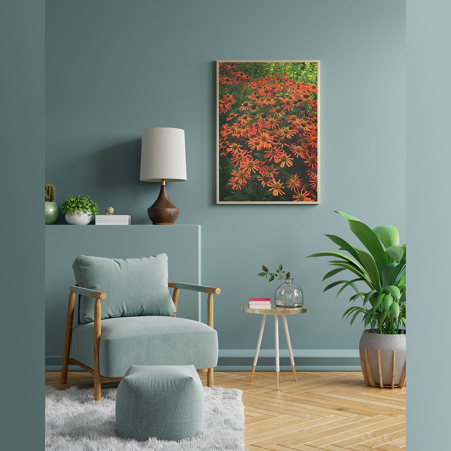 Colourful Flowers Premium Poster Print