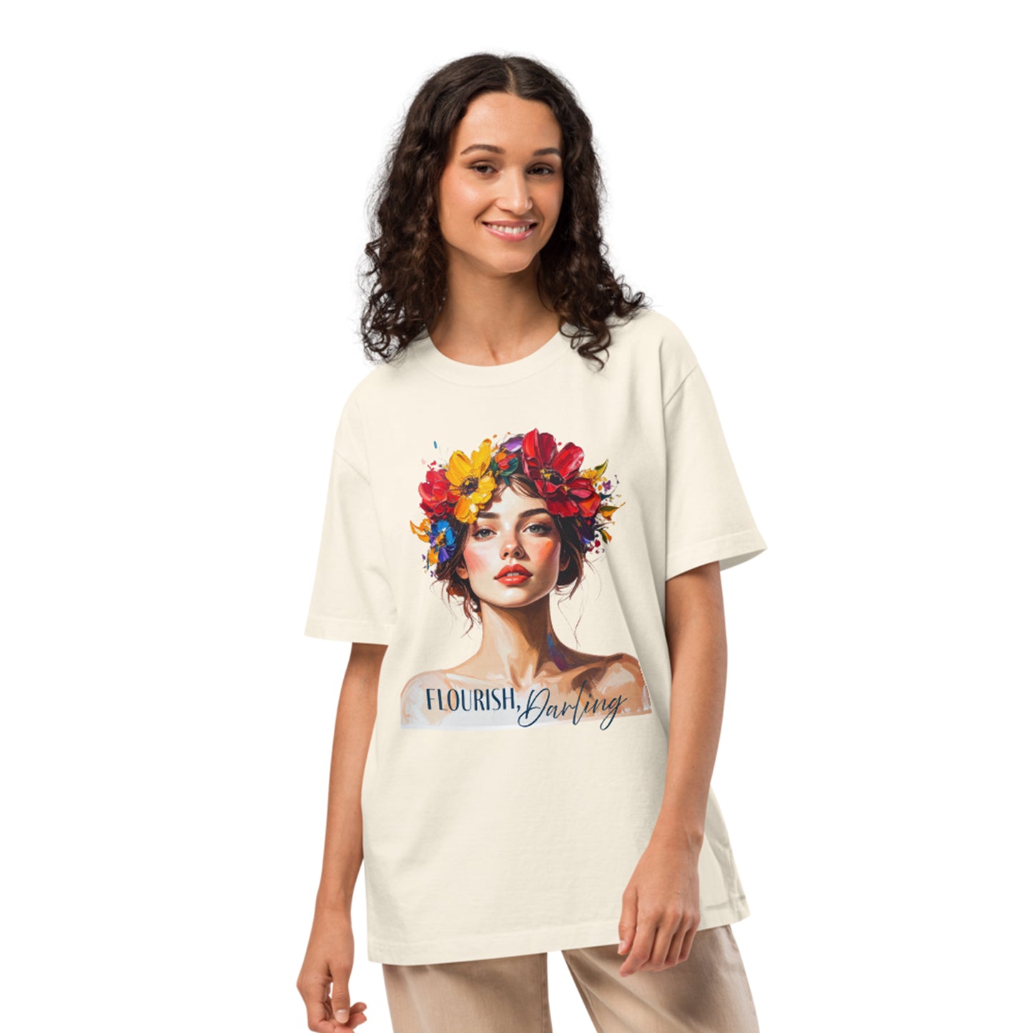 Flourish, Darling Women's Oversized T-shirt