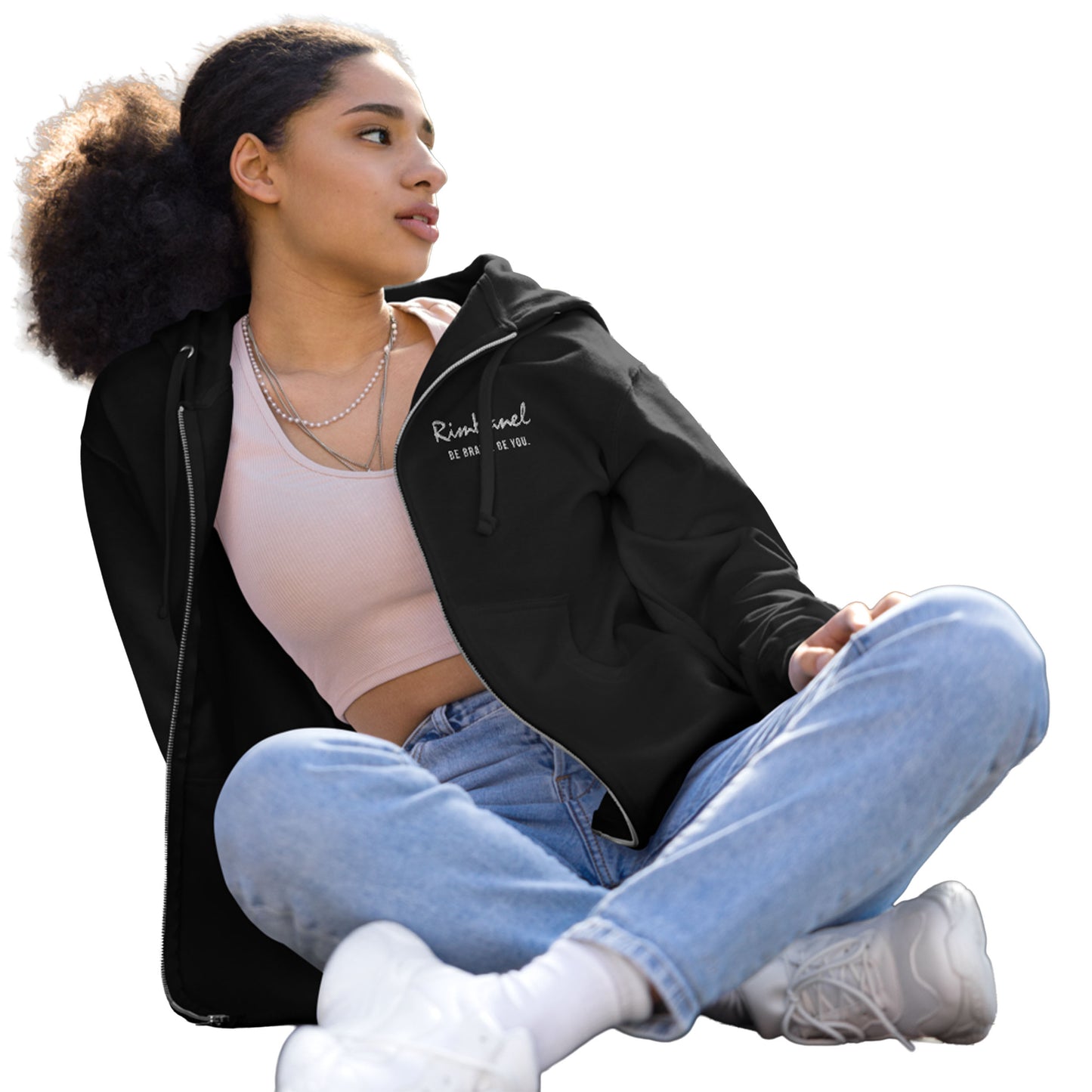 RimHanel Unisex fleece zip up hoodie