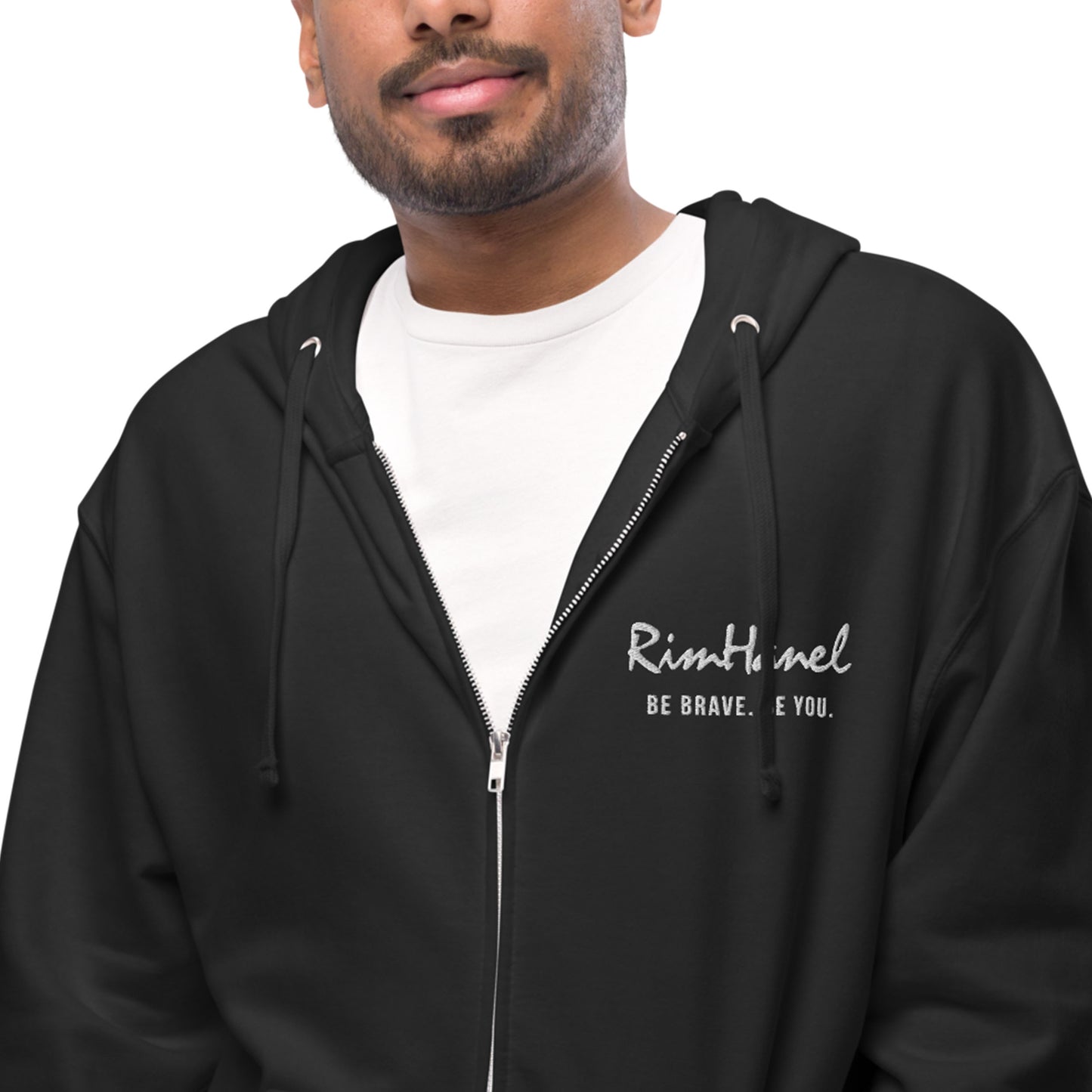 RimHanel Unisex fleece zip up hoodie