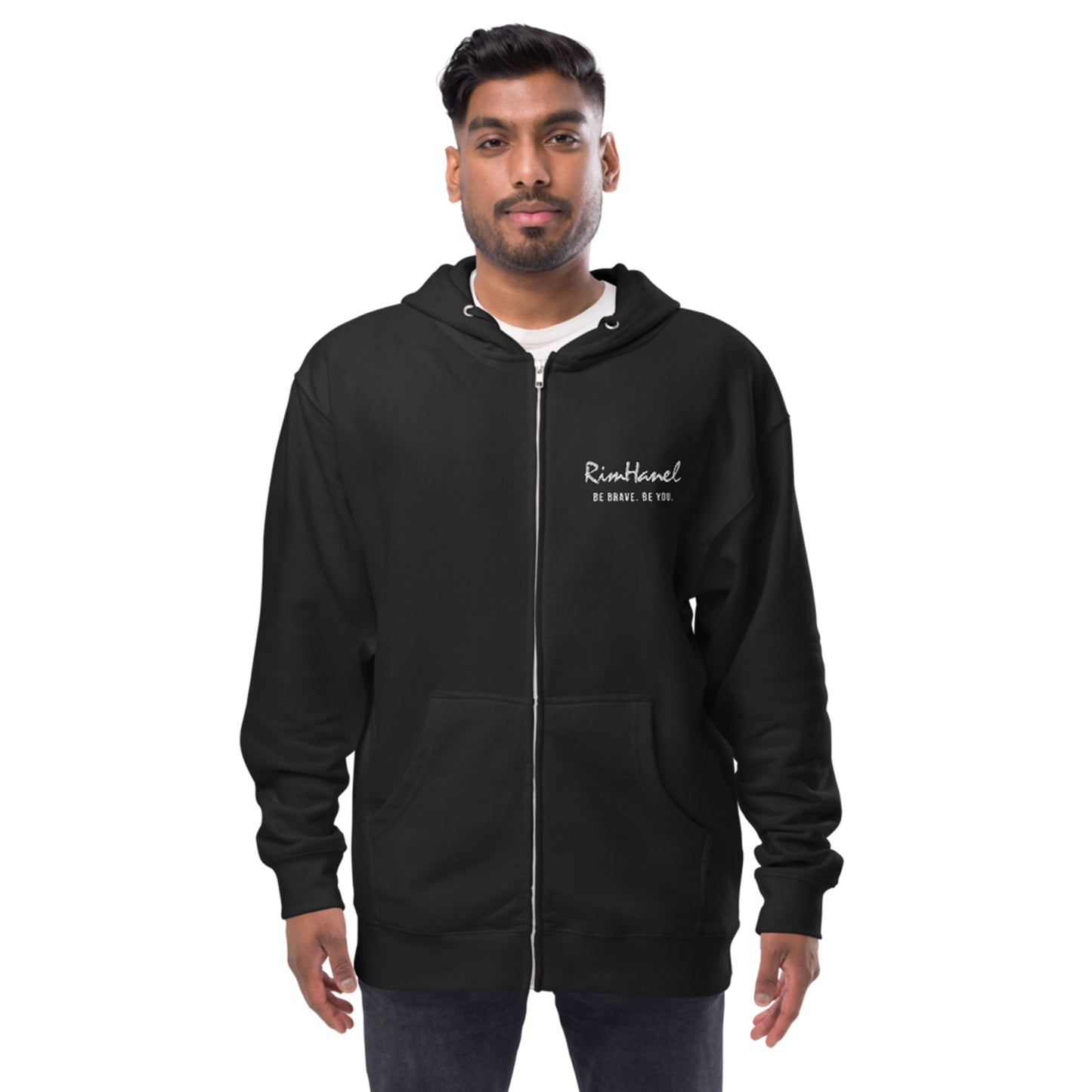 RimHanel Unisex fleece zip up hoodie