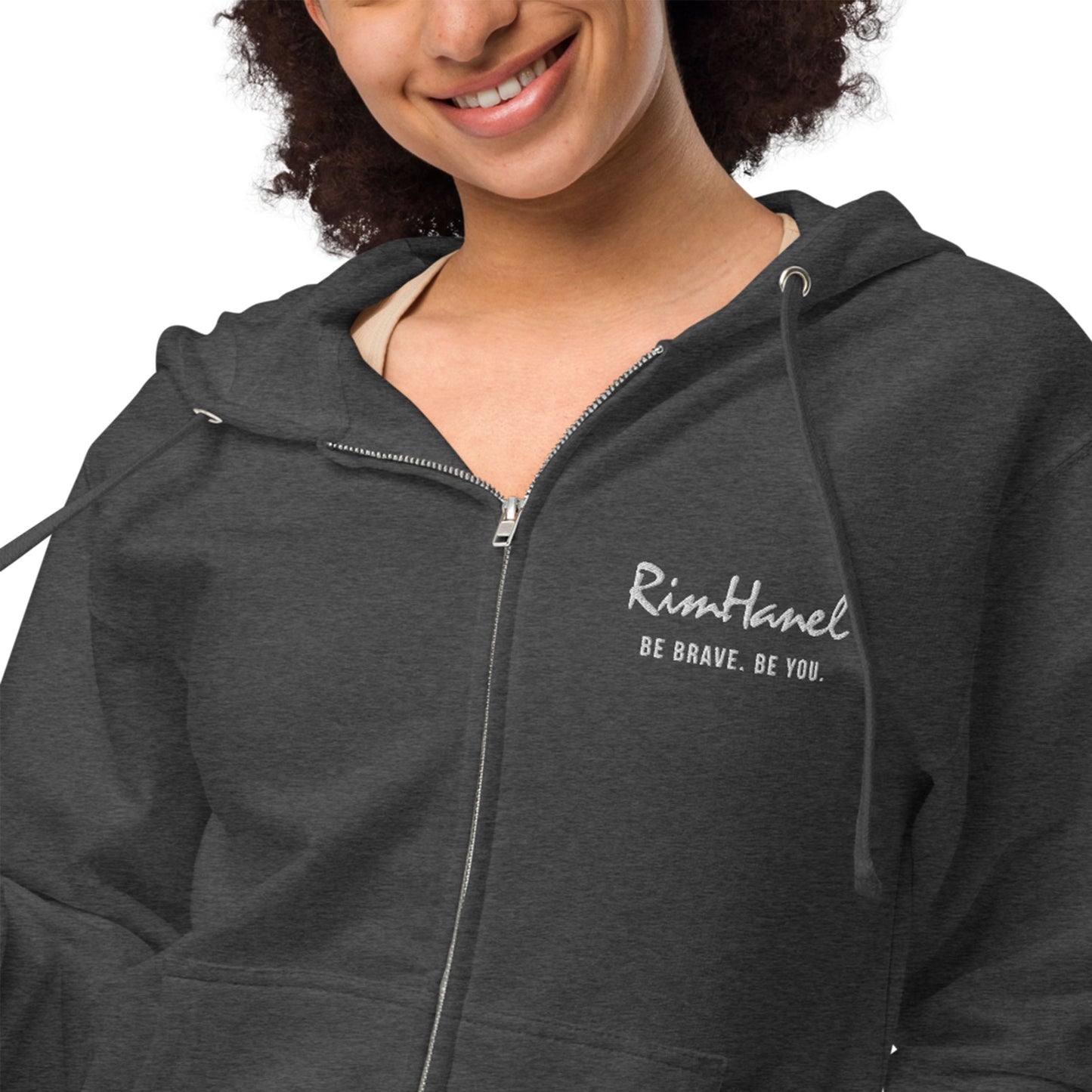 RimHanel Unisex fleece zip up hoodie