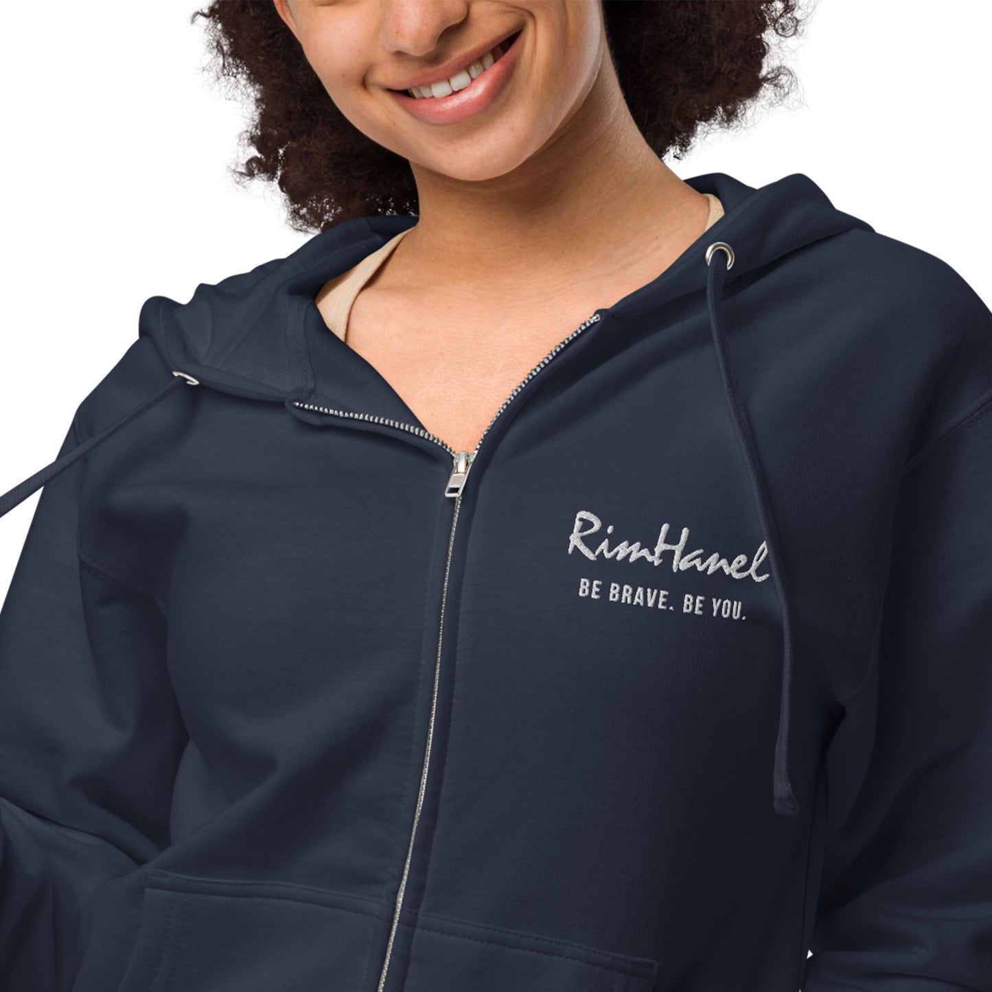 RimHanel Unisex fleece zip up hoodie