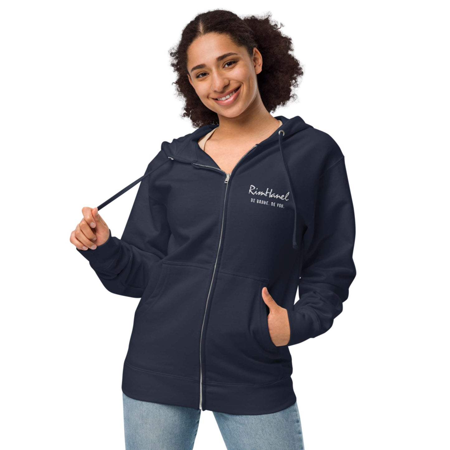 RimHanel Unisex fleece zip up hoodie