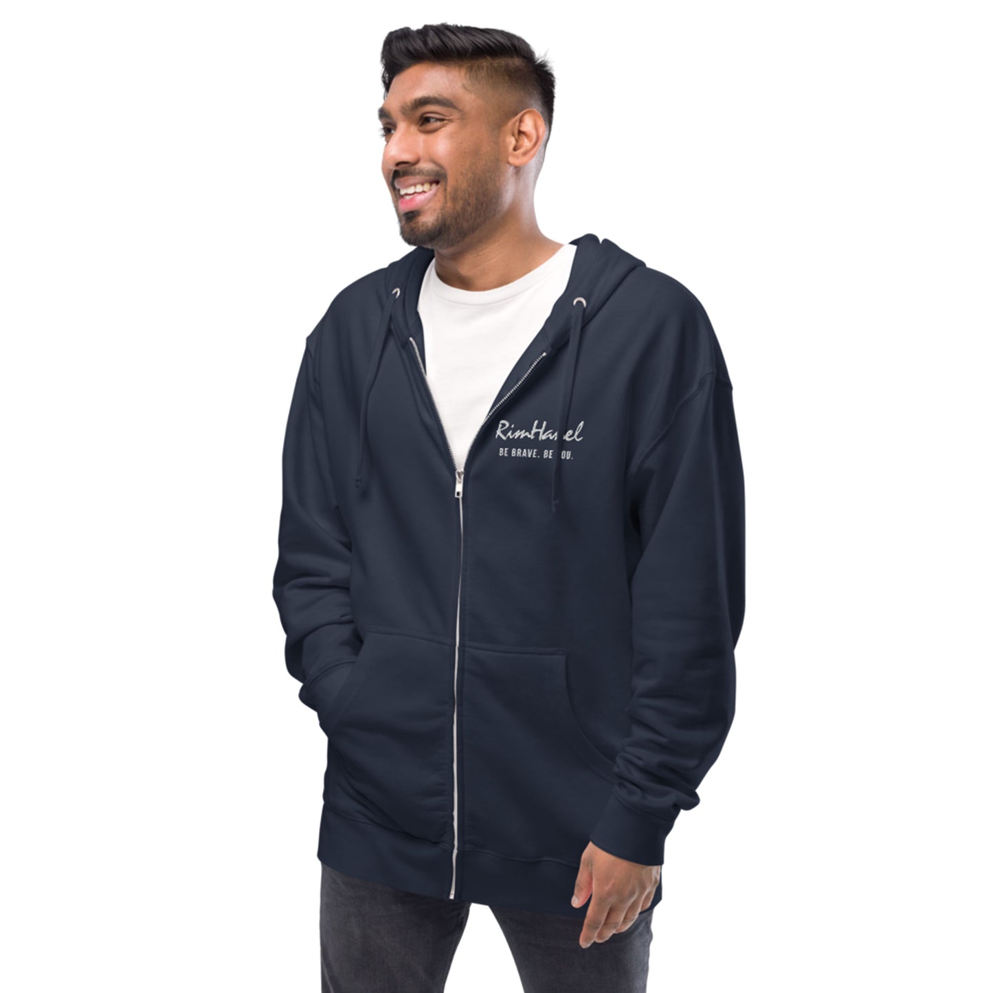 RimHanel Unisex fleece zip up hoodie
