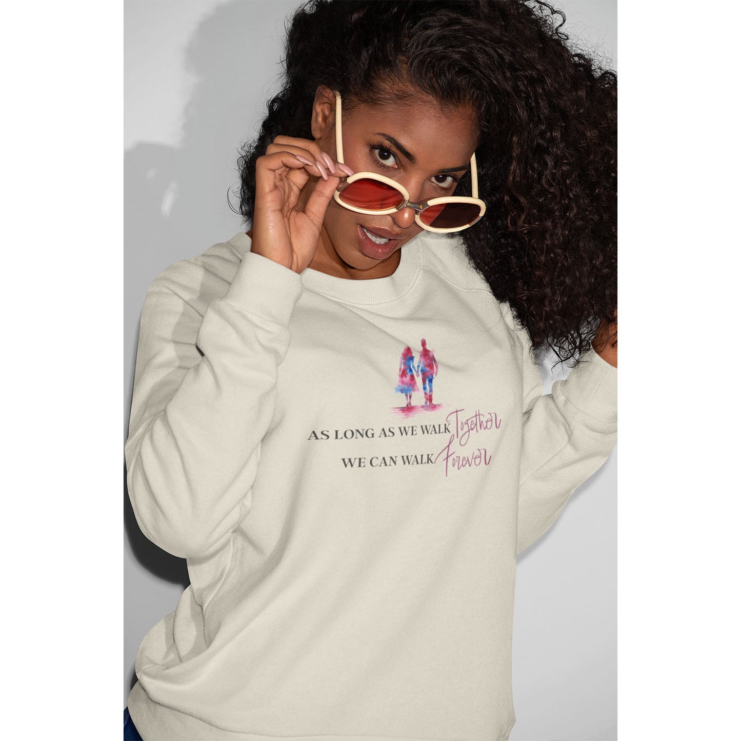 Walk Together Cosy Oversized Heavyweight Sweatshirt