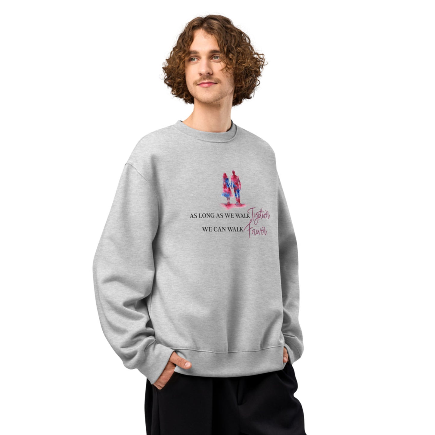 Walk Together Cosy Oversized Heavyweight Sweatshirt