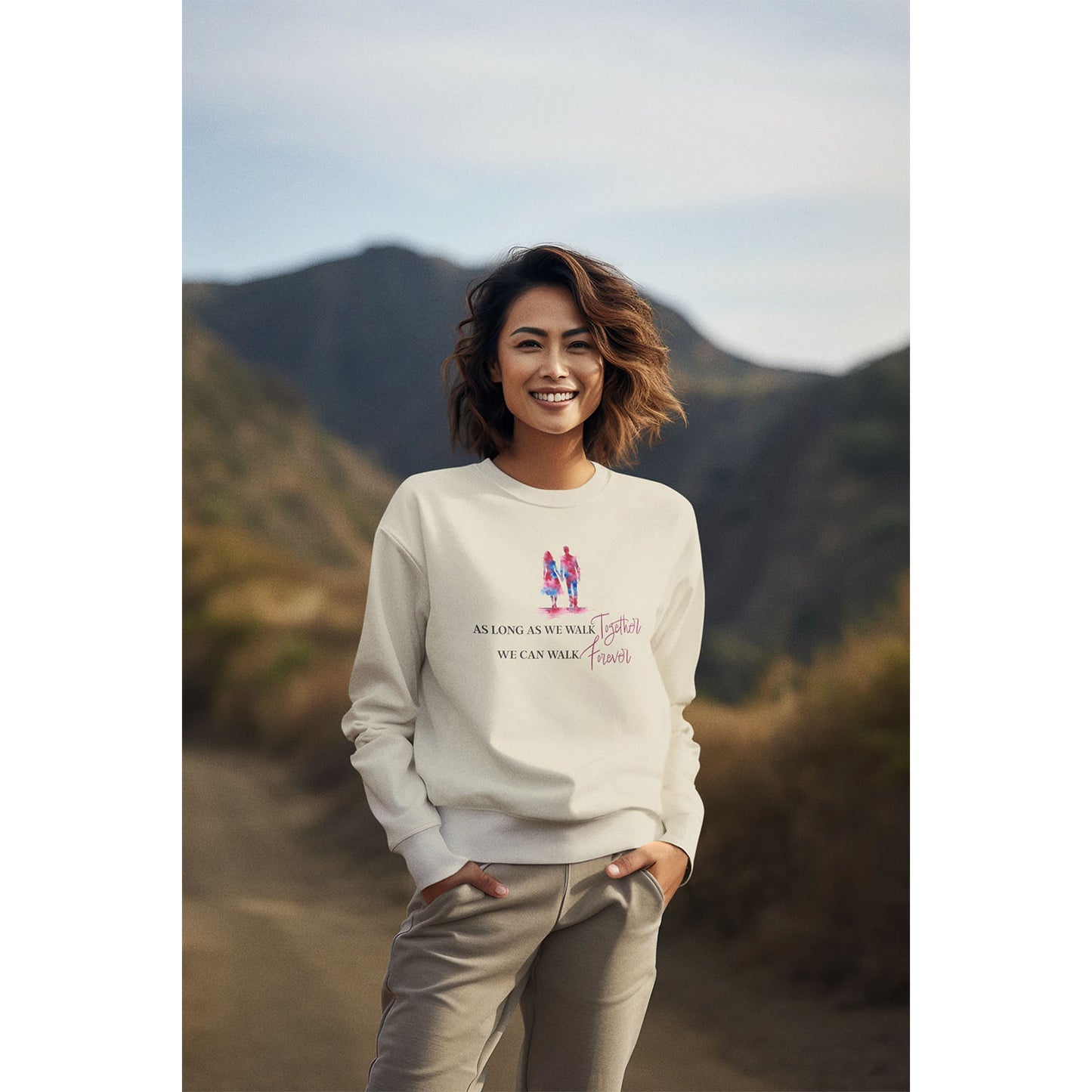 Walk Together Cosy Oversized Heavyweight Sweatshirt